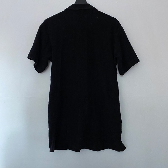 & Other Stories Terry Cloth Black Button Front Swim Coverup Mini Dress - Picture 5 of 5